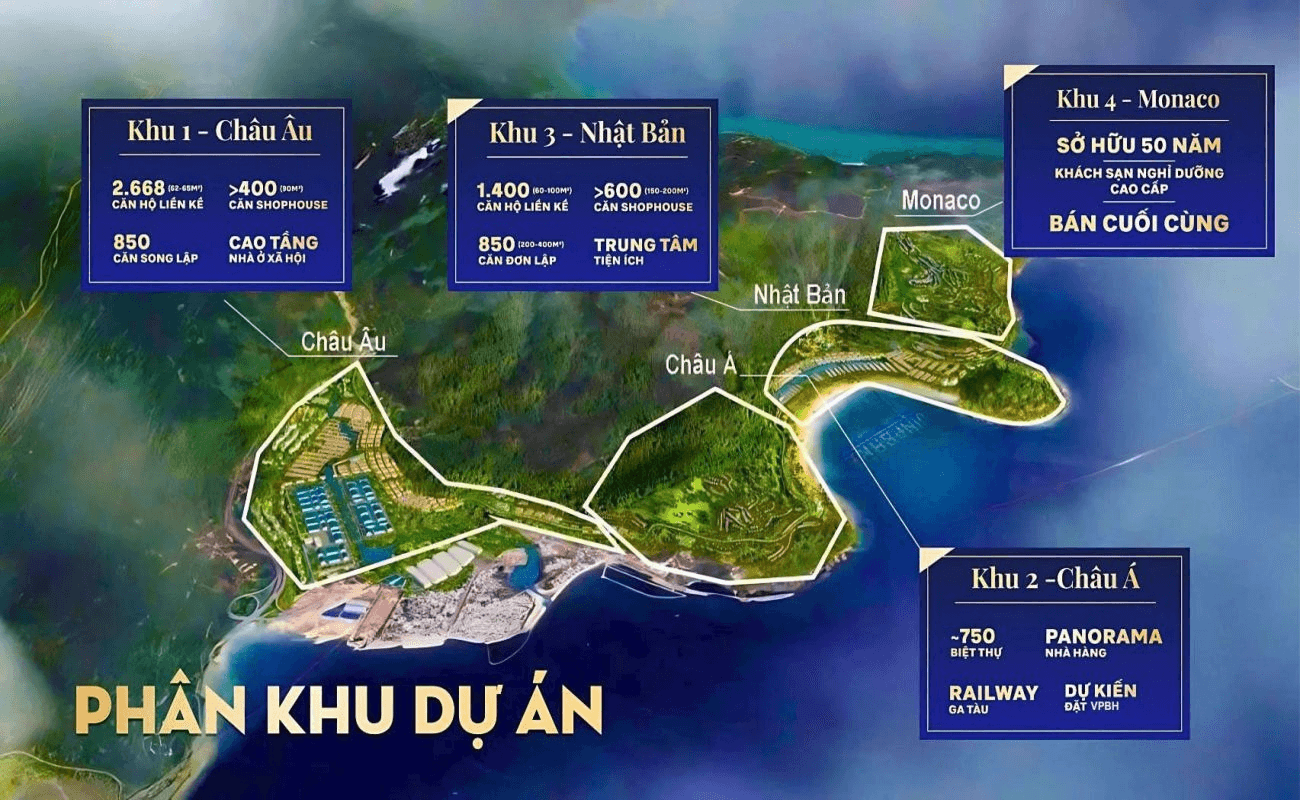 Phân khu dự án cho người nước ngoài mua Vinhomes Hải Vân Bay 